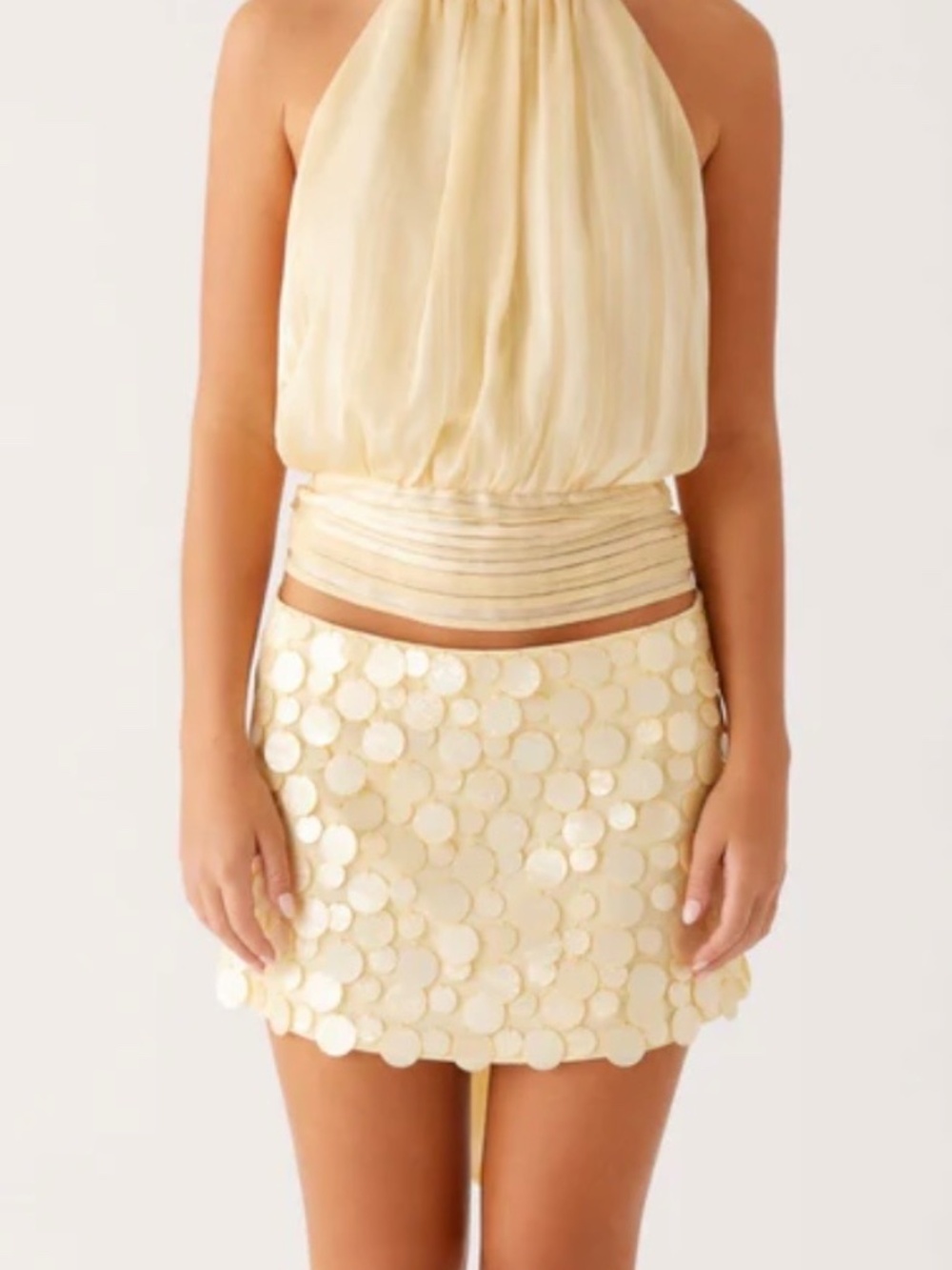 Peppermayo Movie Star 🍿🎥 Butter Yellow Mini Skirt - Picture 3 of 6